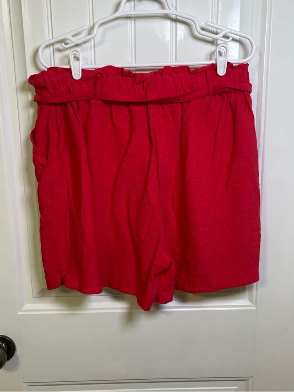 Maurices Women’s XXL Blazer and XL Paper Bag Shorts Watermelon Pink Red Suit Set - Picture 4 of 15